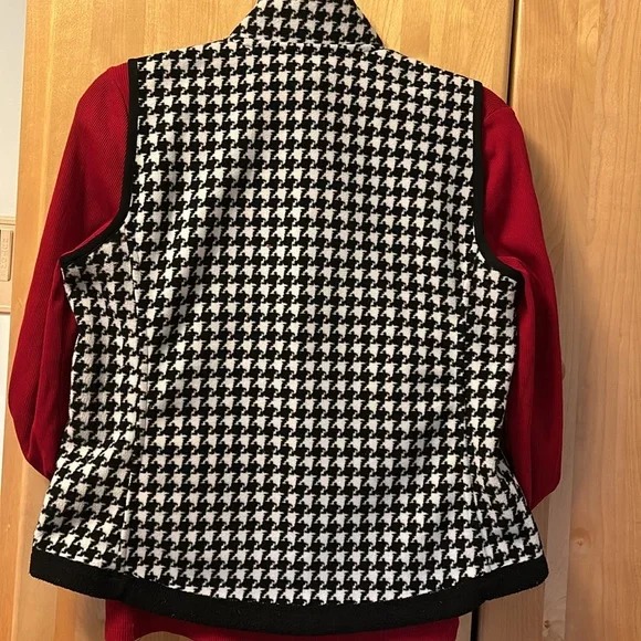 Rafaella Reversible Houndstooth Check Fleece Vest - Picture 2 of 5